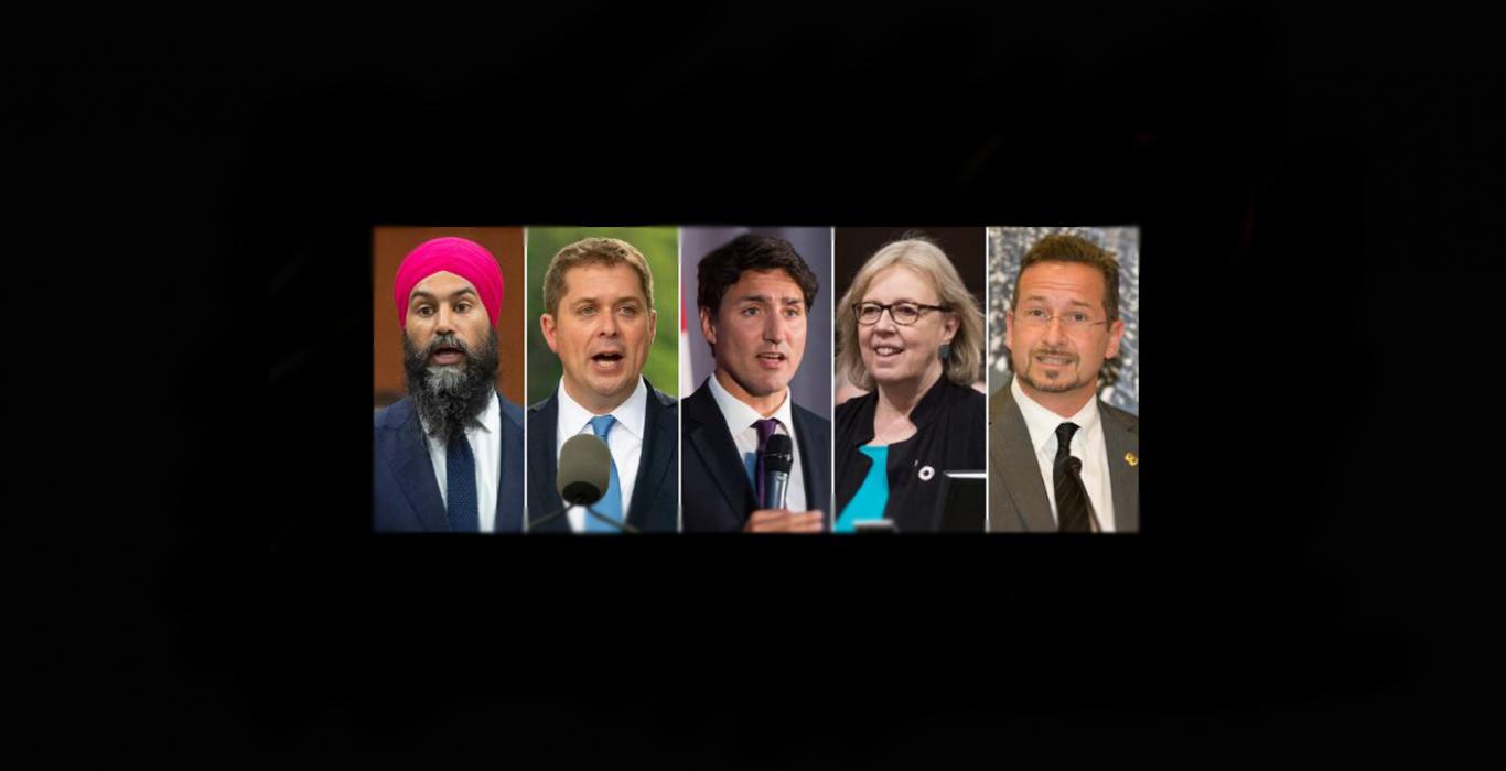 The Five Canadian Party Leaders