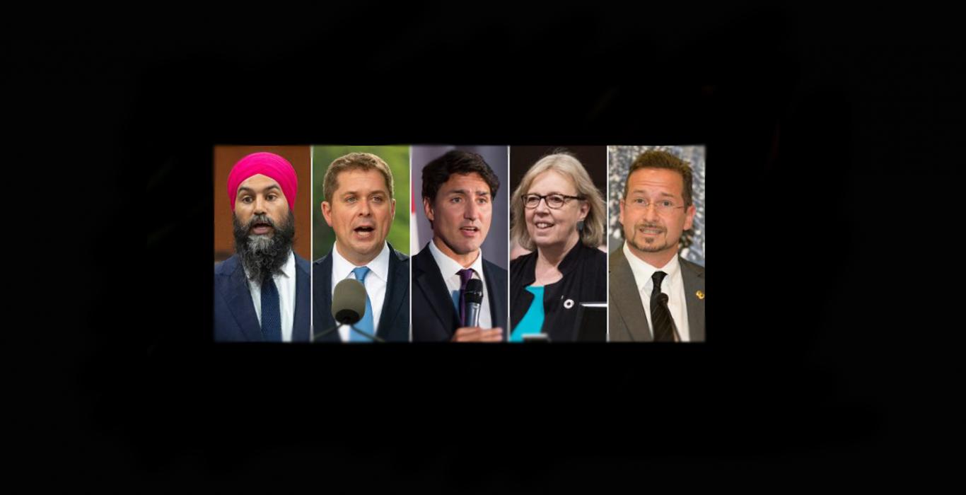 Five Main Canadian Party Leaders
