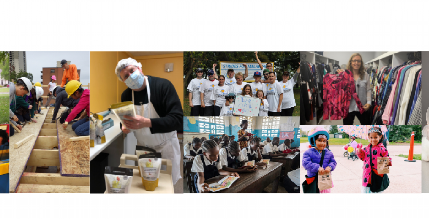 collage of charities