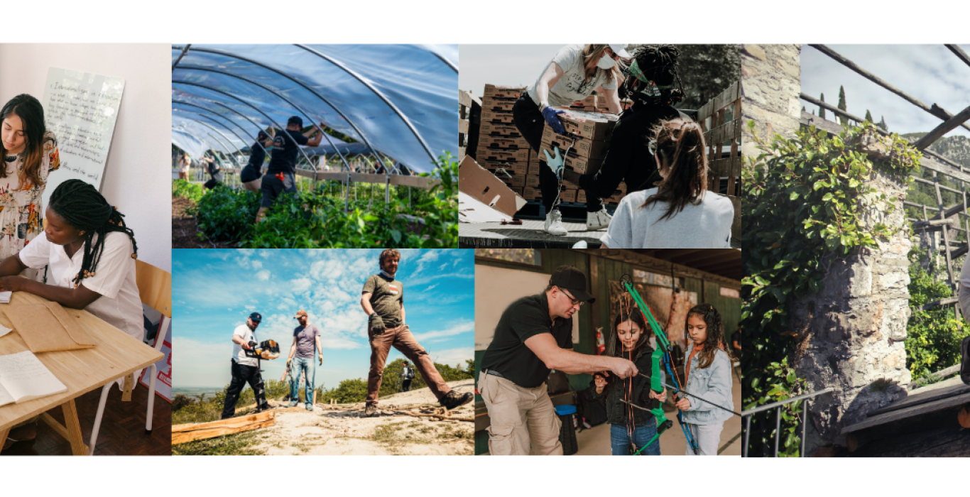 Collage of Diverse Workers and Volenteers